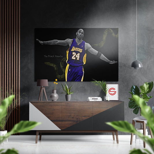 Kobe Bryant Fırçalı Metalik Alu-Dibond