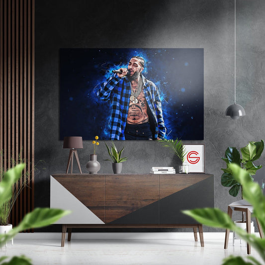 Nipsey Hussle Fırçalı Metalik Alu-Dibond