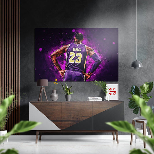 Lebron James Fırçalı Metalik Alu-Dibond