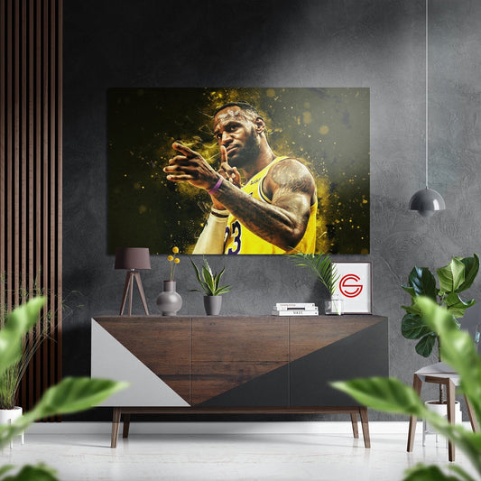 Lebron James Fırçalı Metalik Alu-Dibond