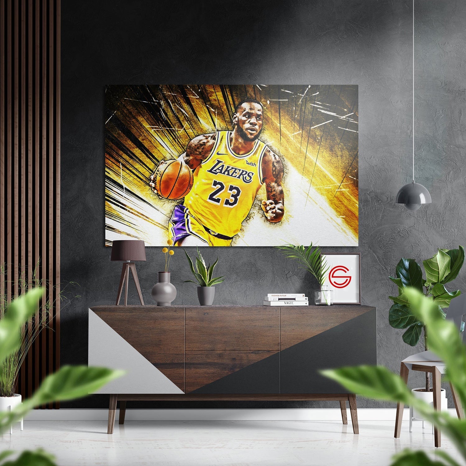 Lebron James Fırçalı Metalik Alu-Dibond