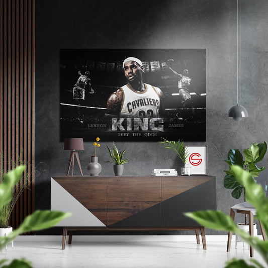 Lebron James Fırçalı Metalik Alu-Dibond