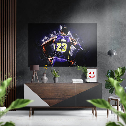 Lebron James Fırçalı Metalik Alu-Dibond