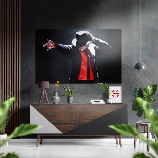 Micheal Jackson Fırçalı Metalik Alu-Dibond