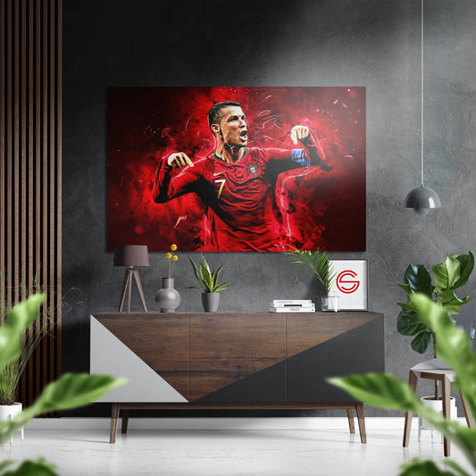 Ronaldo'Nun Fırçalı Metalik Alu-Dibond