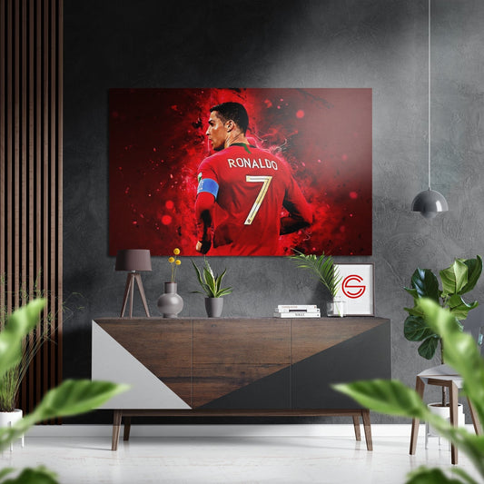 Ronaldo'Nun Fırçalı Metalik Alu-Dibond
