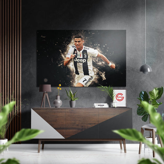 Ronaldo'Nun Fırçalı Metalik Alu-Dibond