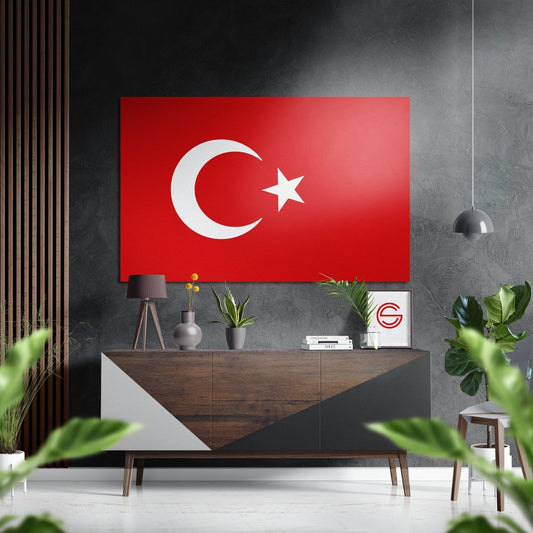 Türk Bayrağı Fırçalı Metalik Alu-Dibond