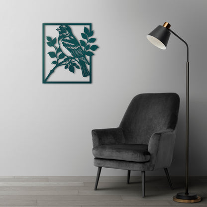 Doğa Şarkısı Kuş Metal Tablo