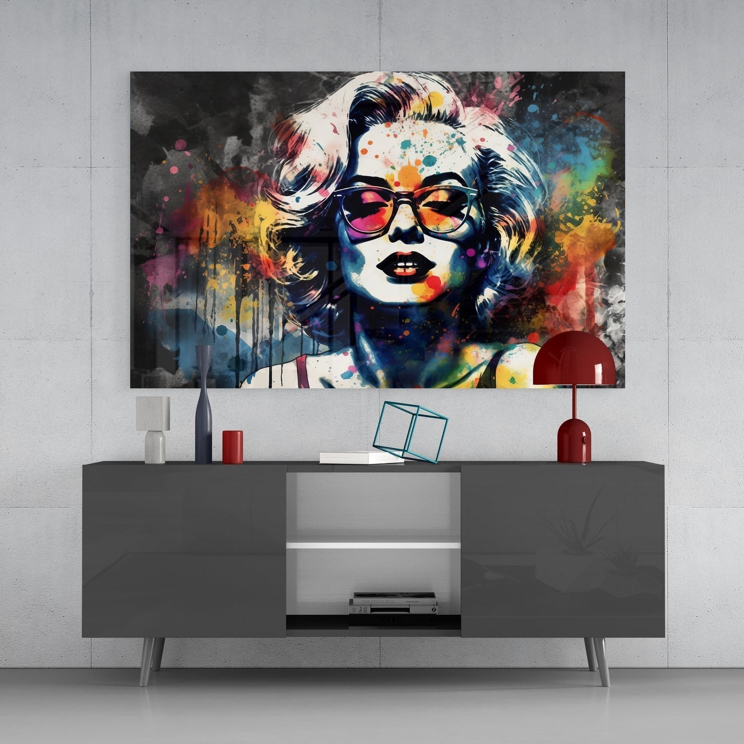 Marilyn Monroe Cam Tablo || Tasarımcı Koleksiyonu