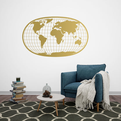 Global Perspective – Metal World Map Wall Decor