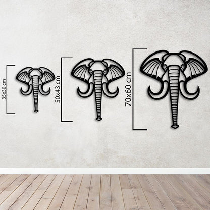 Elegant Elephant Metal Painting