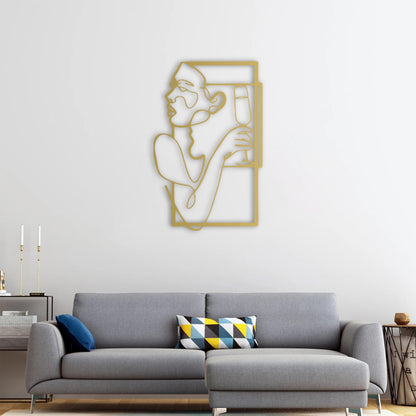 Courage in a Glass Metal Painting