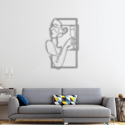Courage in a Glass Metal Painting