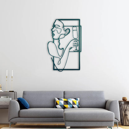 Courage in a Glass Metal Painting