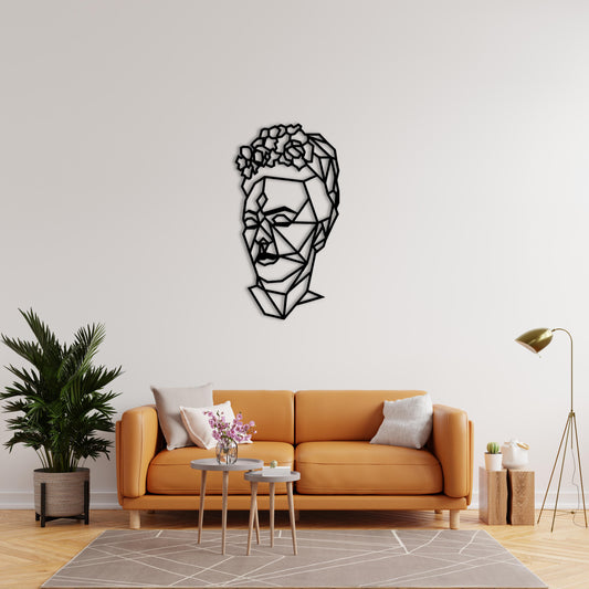 Kırılgan Gücün Portresi Frida Kahlo Metal Tablo