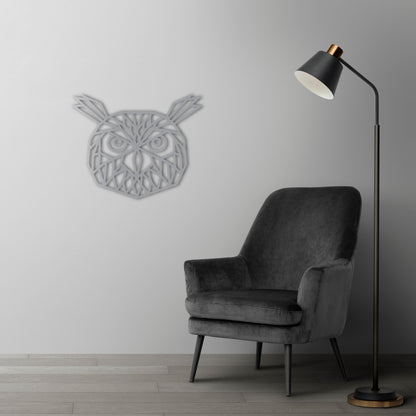 Gece Muhafızı Baykuş Metal Tablo