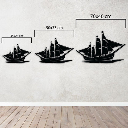 Far Lands Sailboat Metal Painting