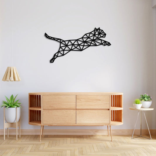 Geometrik Leopar Metal Tablo