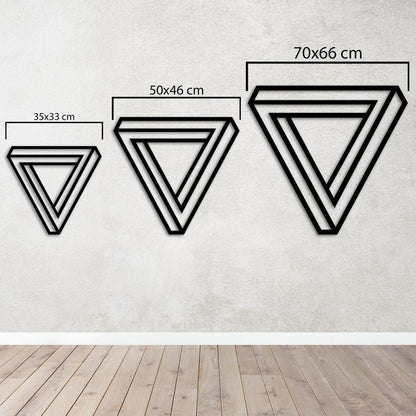 Infinity Triangle Metal Painting