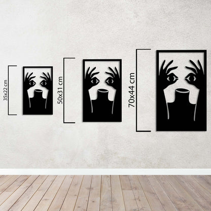 Eyes on Hands – Silent Gaze Metal Painting