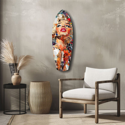 Marilyn Monroe En Parlak Yıldız Cam Tablo