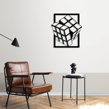 Mind Cube Metal Painting