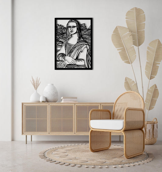 Mona Lisa Metal Tablo