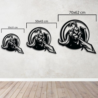 Brave Warrior Metal Painting