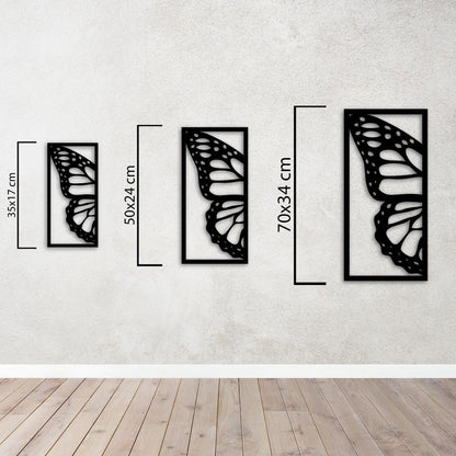 Monarch Elegance Three Piece Butterfly Metal Wall Art