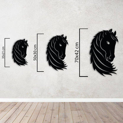 Noble Look Horse Figure Metal Painting