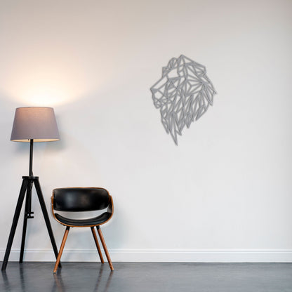 Zarif Geometri Aslan Metal Tablo