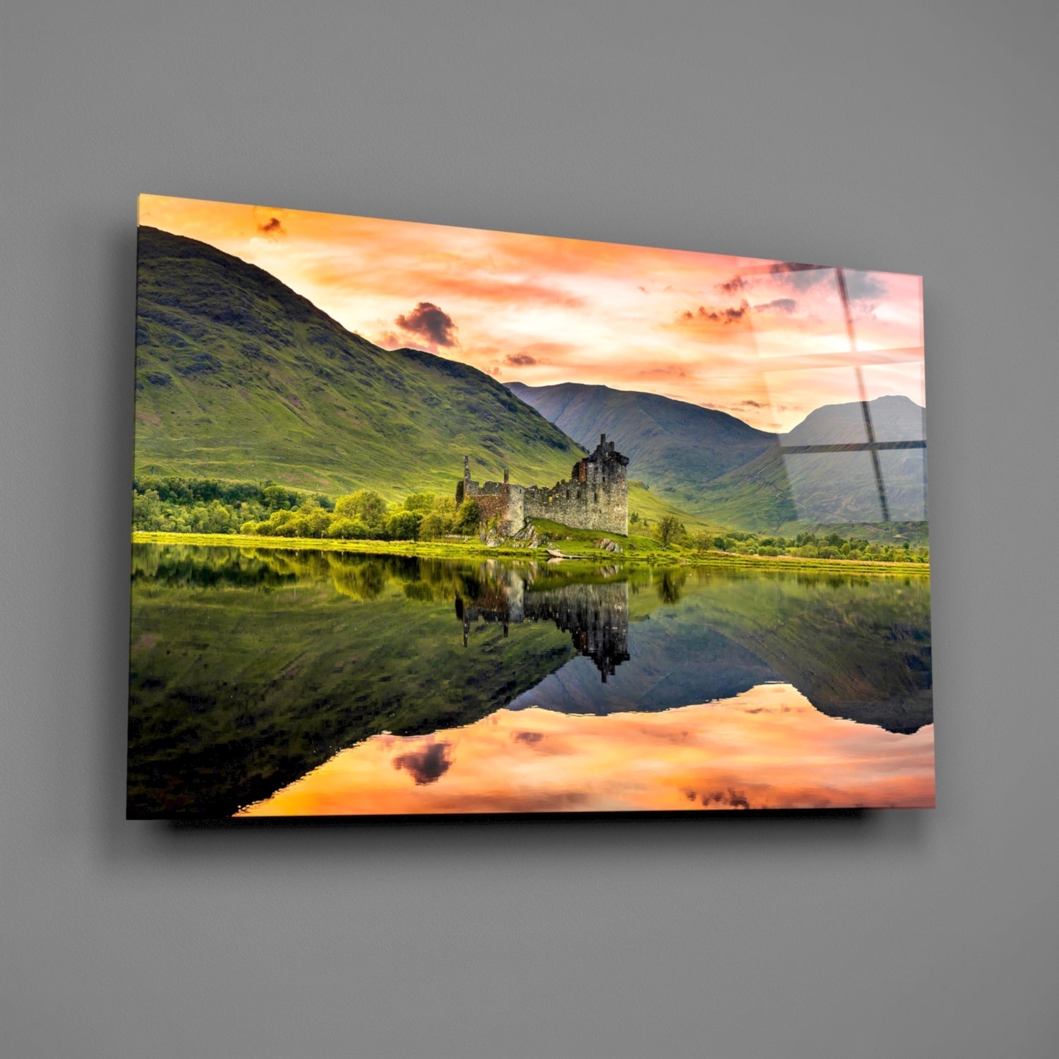Loch Birch İskoçya Cam Tablo